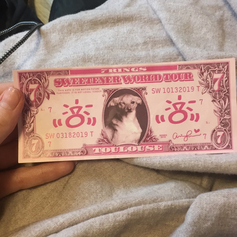 ARIANA GRANDE 7 DOLLAR BILL
